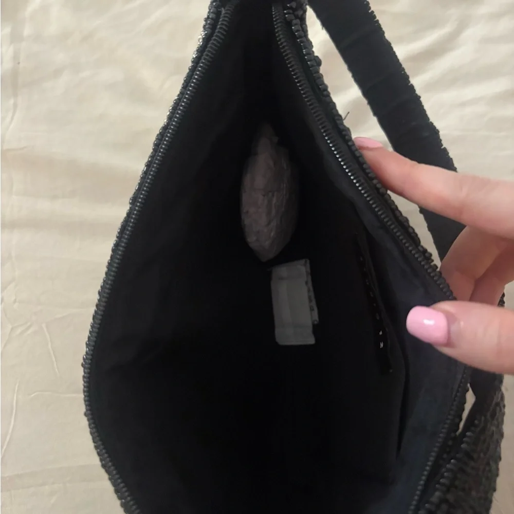 NWOT Viral Zebra Beaded Bag